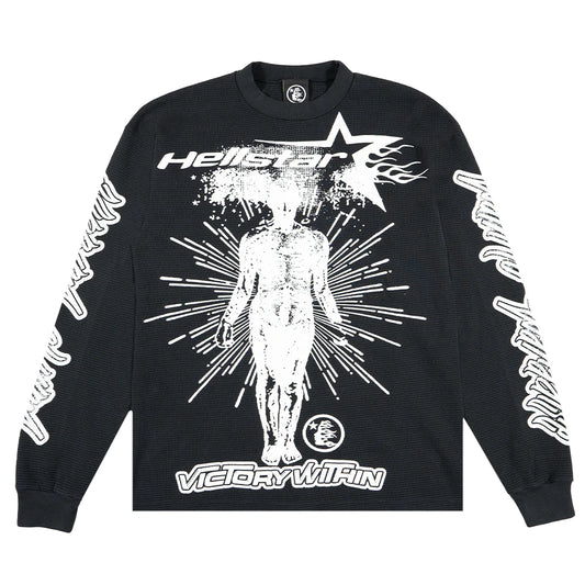 Hellstar Black Victory Thermal Sweatshirt